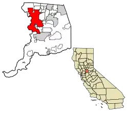 Localização no condado de Sacramento