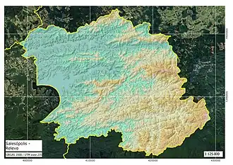 Relevo do município de Salesópolis