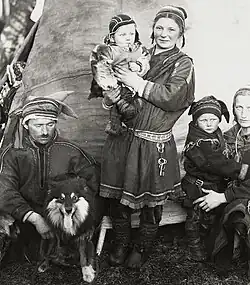 Família sámi, Finlândia, 1936