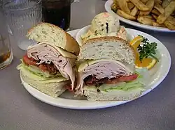 A French dip sandwich