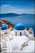 Edifícios típicos em Santorini.