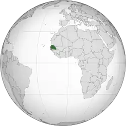 Localização de República do Senegal