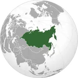 Localização da Sibéria no globo terrestre