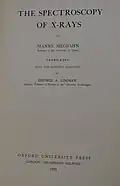 Página de título de The Spectroscopy of X-Rays (1925)