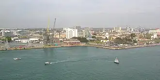 Vista parcial do centro da cidade