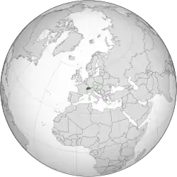 Localização da Suíça (em verde)