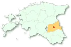 Localização de Tartu em Tartumaa