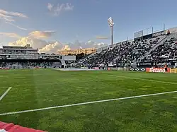 O Estádio do São Luís durante um jogo da Primeira Liga entre o SC Farense e o AVS Futebol (março de 2025)