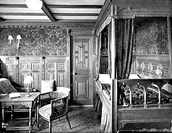 Um quarto de primeira classe do Titanic em 1912.