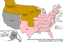 1845–1846: Antes da Guerra Mexicano-Americana