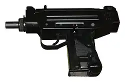 Uma pistola Uzi.