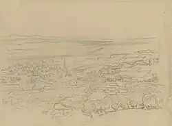 F1541v Visão do Olho do Pássaro para a Vila, Museu Van Gogh