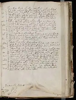 A página que mostra as características do texto