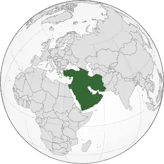 Mapa  Oriente Próximo