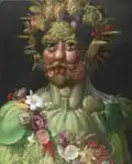 Giuseppe Arcimboldo: Rodolfo II pintado como Vertumno, deus romano das estações, c.1590-1. Castelo Skokloster