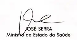 Assinatura de José Serra