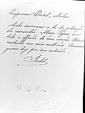 Bilhete da Princesa Isabel a seu pai, datado de 13 de maio de 1888