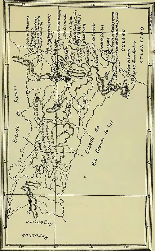 Mapa de Santa Catarina