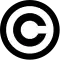 "Ícone para informações de direitos autorais"