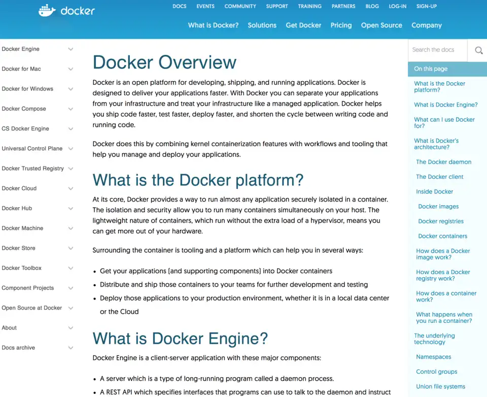 Documentação oficial Docker