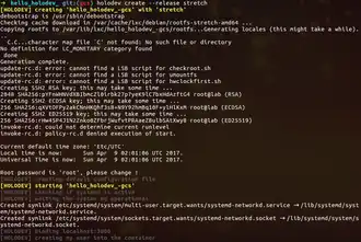 Este passo demonstra a criação do Holodev Container