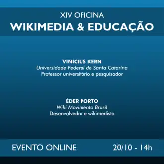 Imagem de divulgação da XIV Oficina Wikimedia & Educação