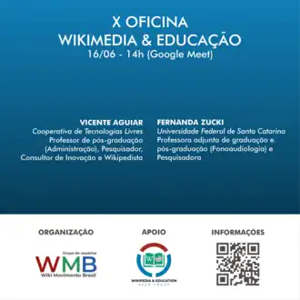Imagem de divulgação da X Oficina Wikimedia & Educação