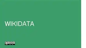 Apresentação sobre edição e criação de itens no Wikidata