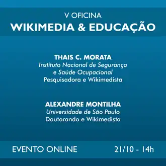 Imagem de divulgação da V Oficina Wikimedia & Educação