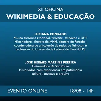 Imagem de divulgação da XII Oficina Wikimedia & Educação