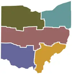 State of Ohio Regions